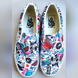 Vans Classic Slip-On 'Sticker Mash Up, Size 7.5M